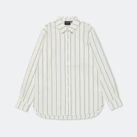 Classic Shirt - White/Green Stripe