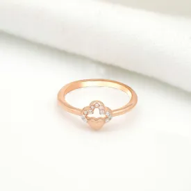 925 Rosegold Love  Heart Ring