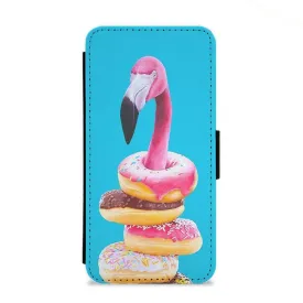 A Famished Flamingo Flip Wallet Phone Case