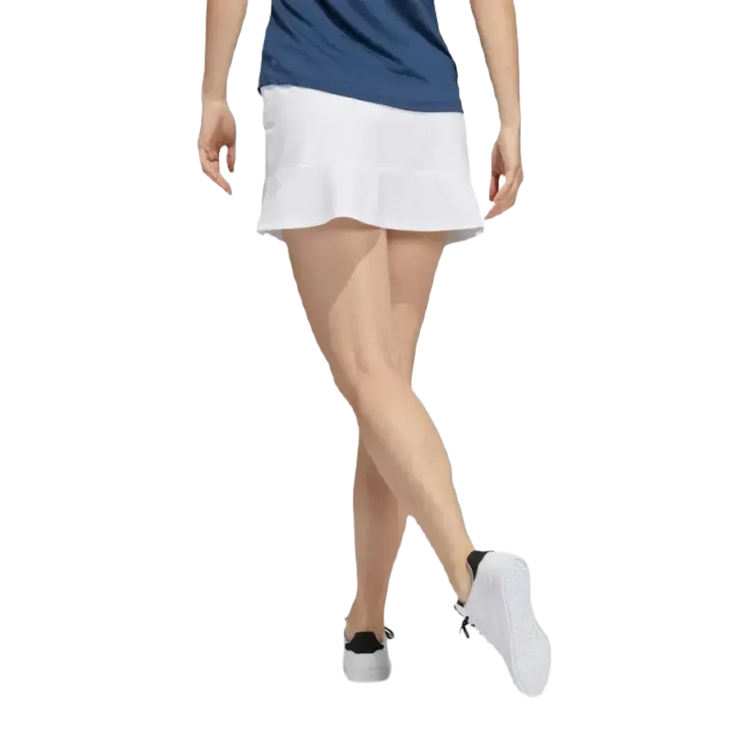 Adidas Ladies Frill Golf Skort - White