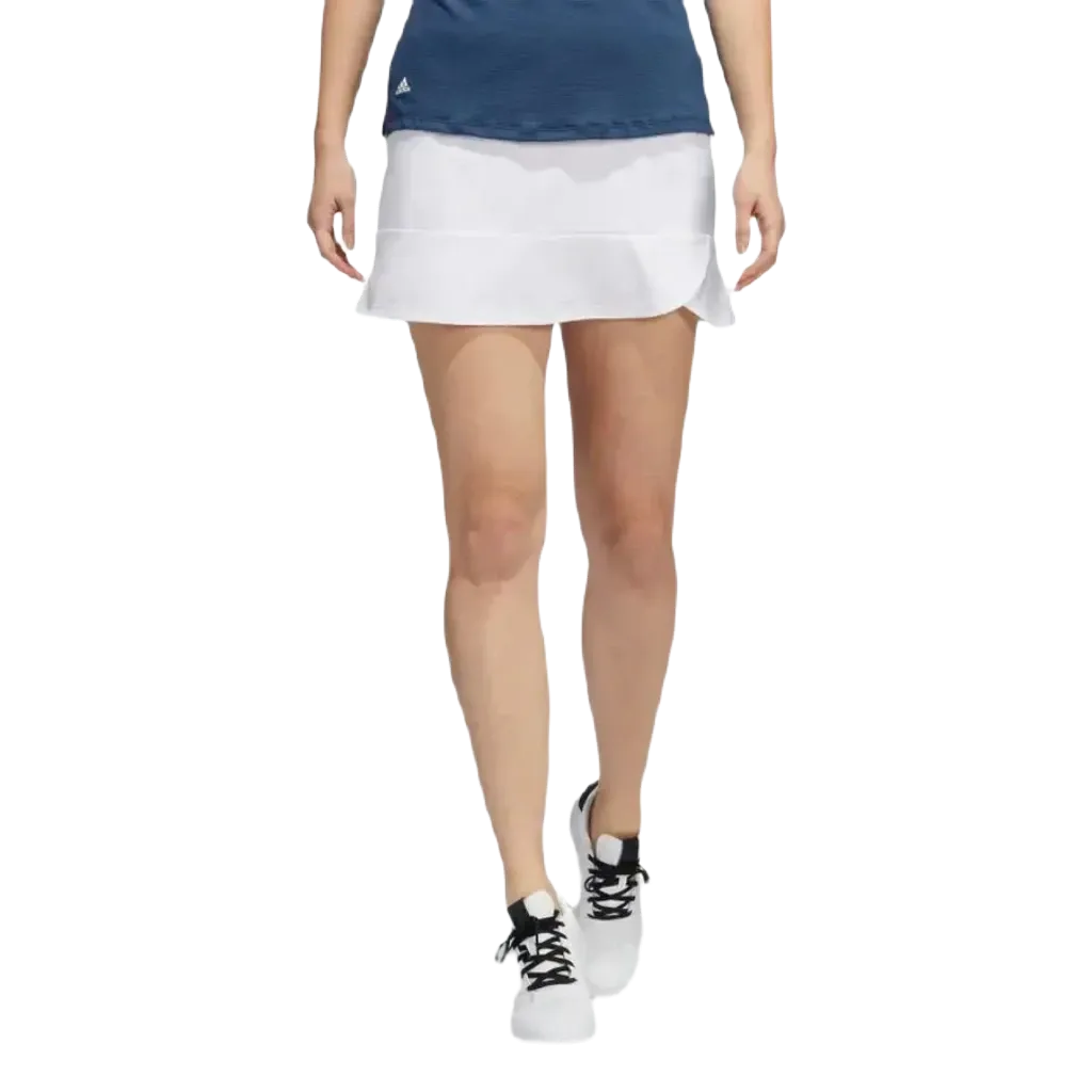 Adidas Ladies Frill Golf Skort - White