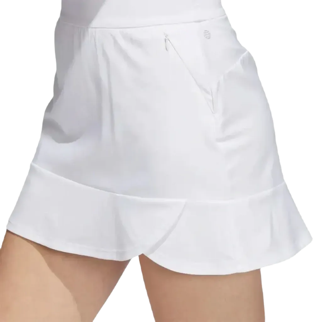 Adidas Ladies Frill Golf Skort - White