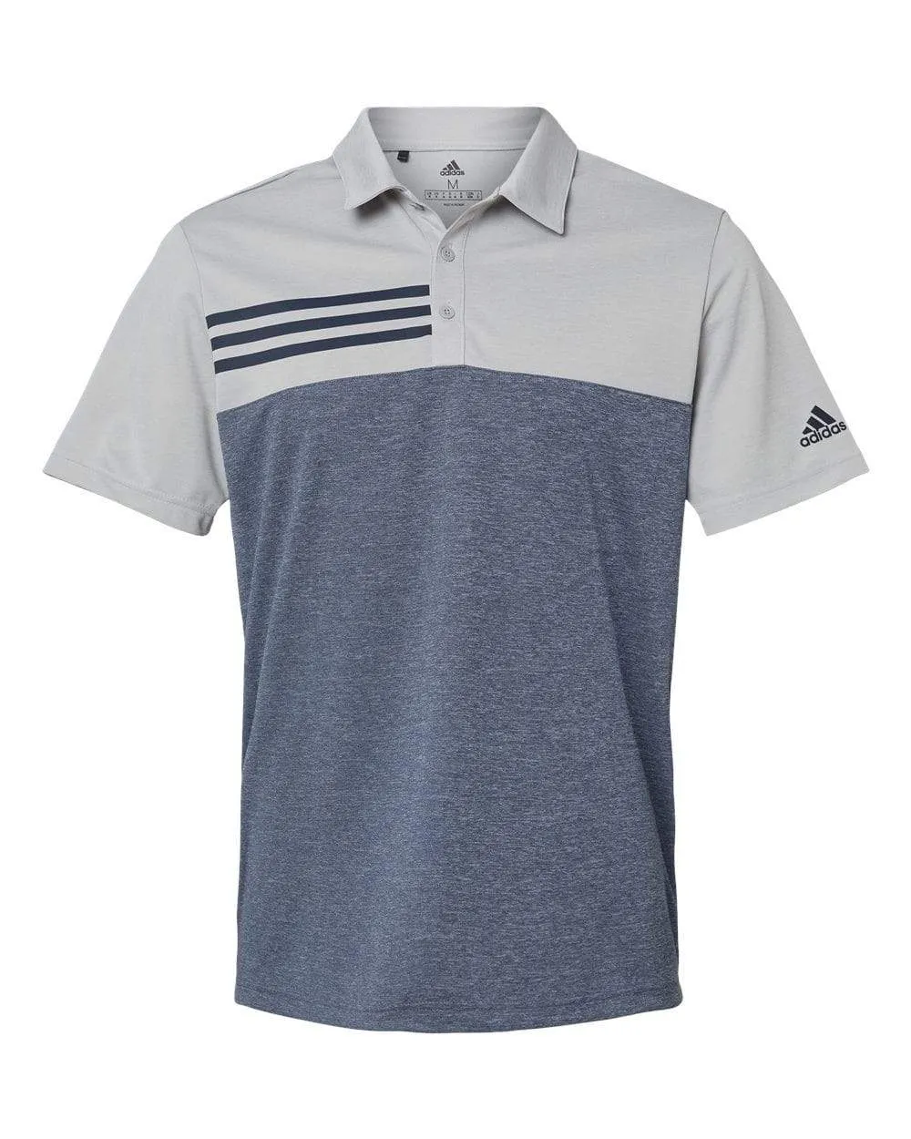 adidas - Men's Heathered 3-Stripes Polo