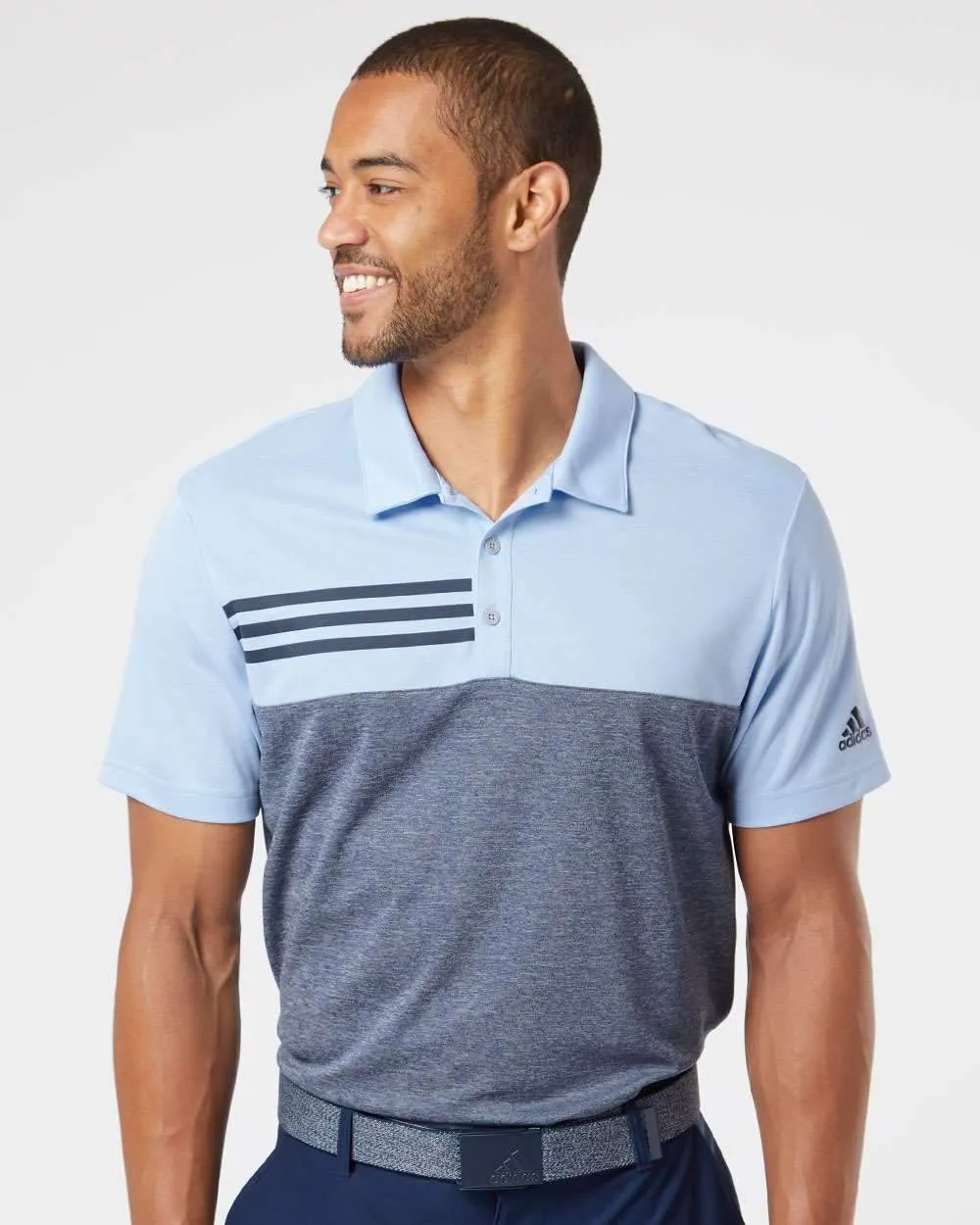 adidas - Men's Heathered 3-Stripes Polo