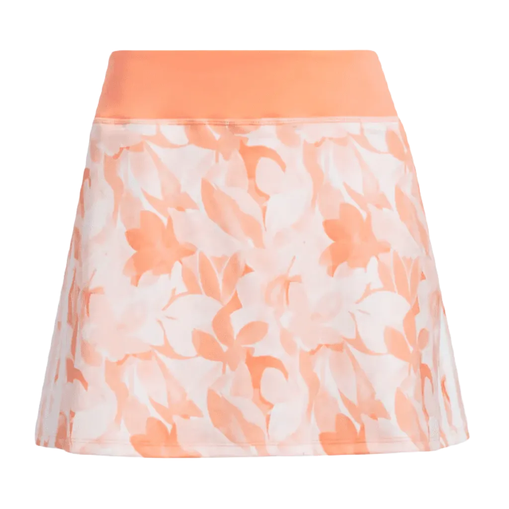 Adidas Orange Floral 15-Inch Golf Skort