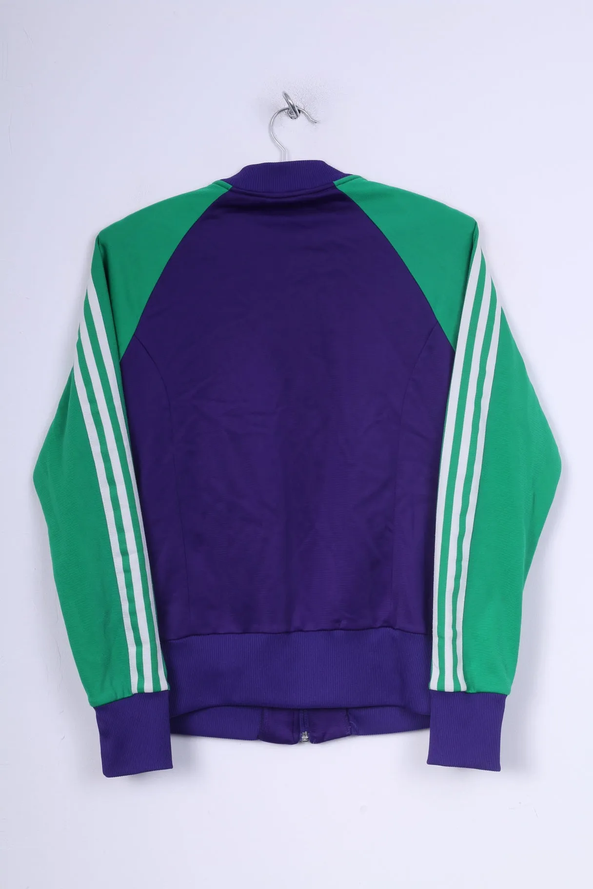 Adidas Womens 42 M Sweatshirt Full Zipper Bomber Bomber Purple