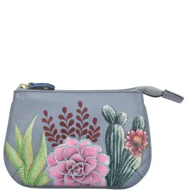 ANUSCHKA 1107 MEDIUM ZIP POUCH DESERT GARDEN