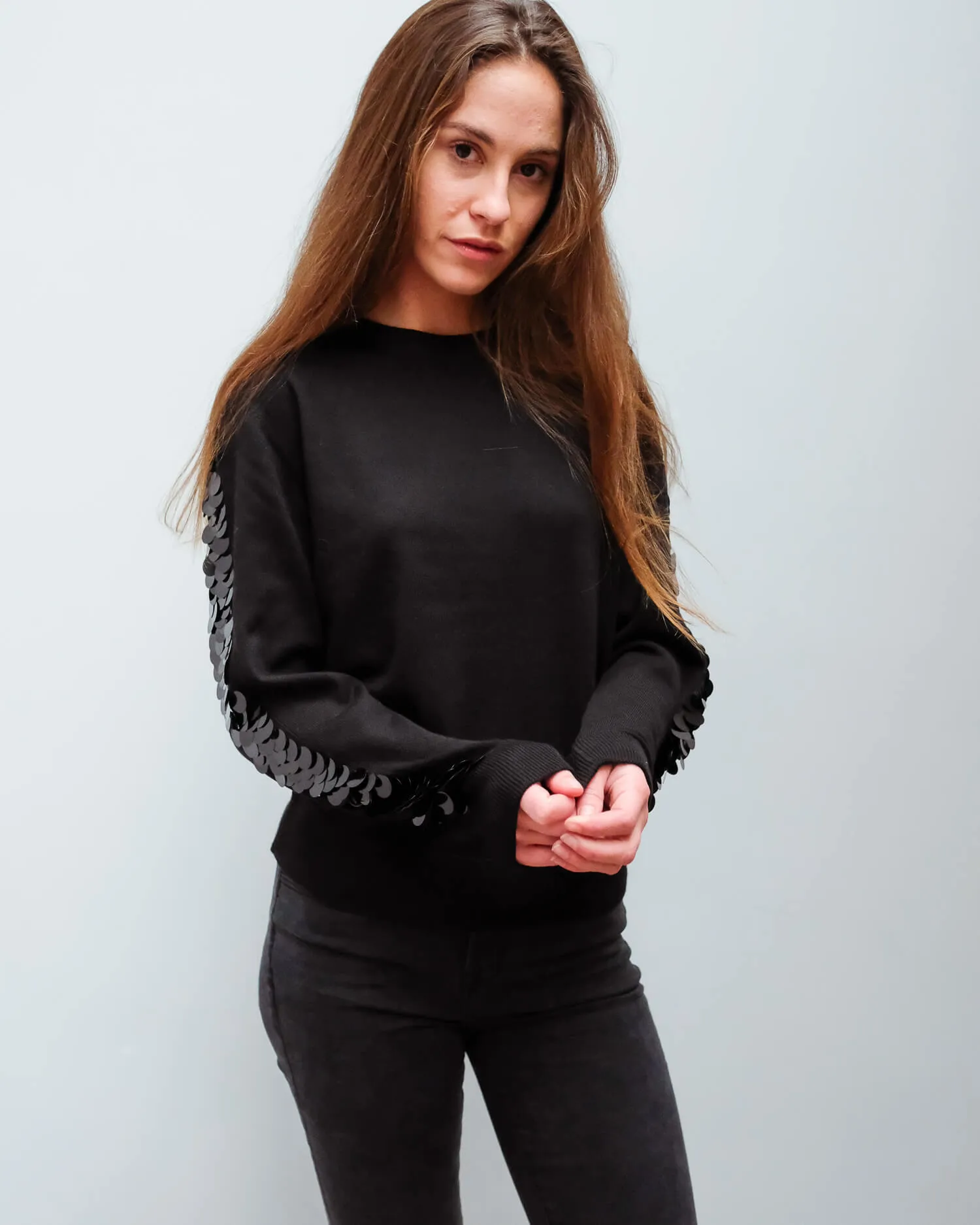 BF Lady day sequin knit in black