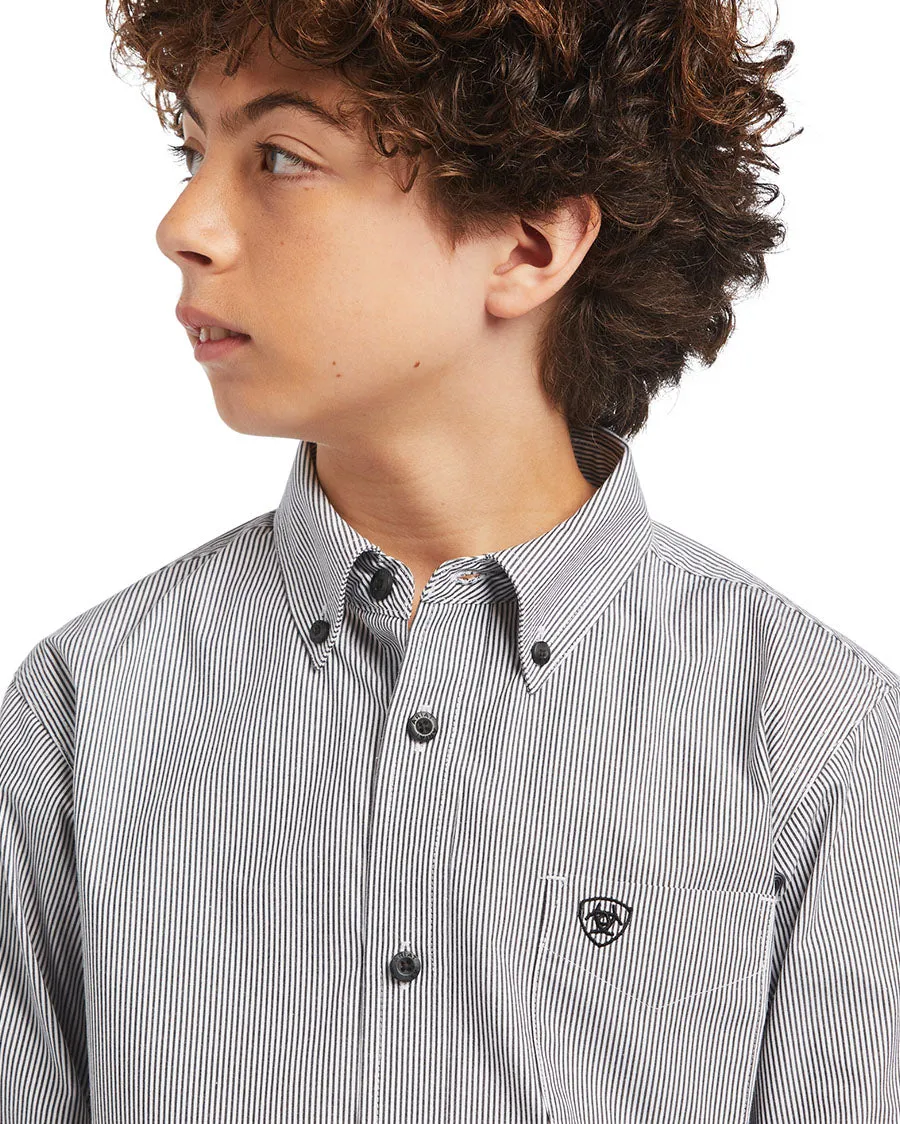 Boys' Pro Series Dayne Mini Stripe Classic Fit Shirt