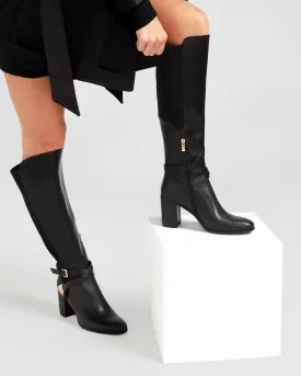 Breton Knee High Boot - Black