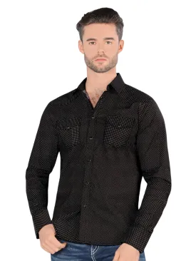 Camisa Casual Manga Larga Estampada para Hombre 'Montero' - ID: 3301