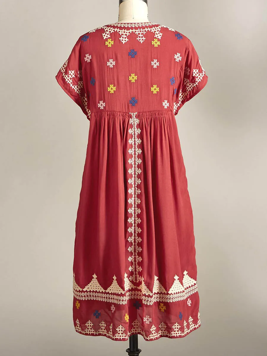 Casual Ethnic Print Dress