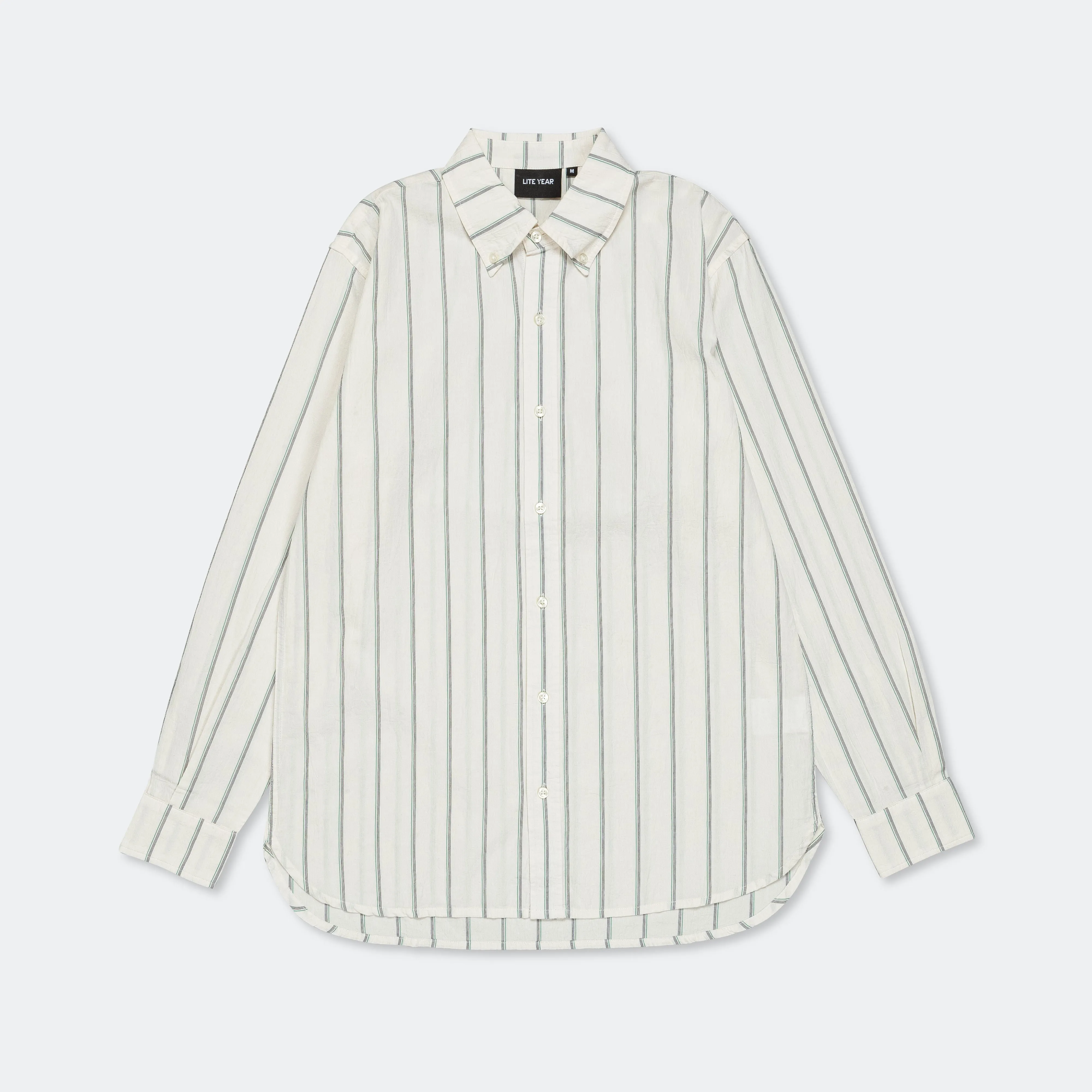 Classic Shirt - White/Green Stripe