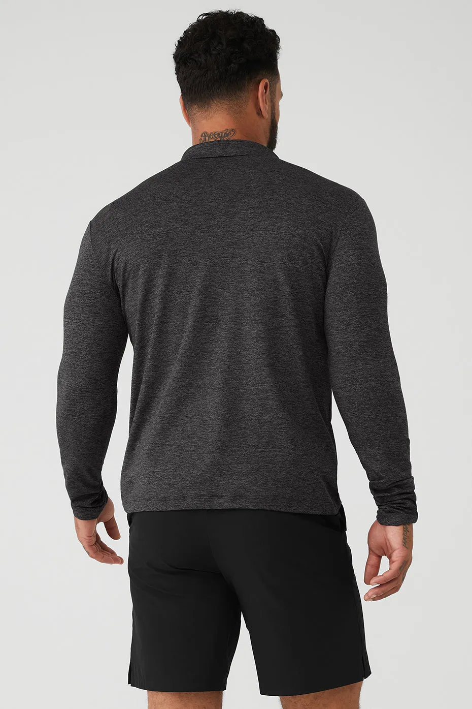 Conquer 1/4 Zip Reform Long Sleeve - Dark Heather Grey