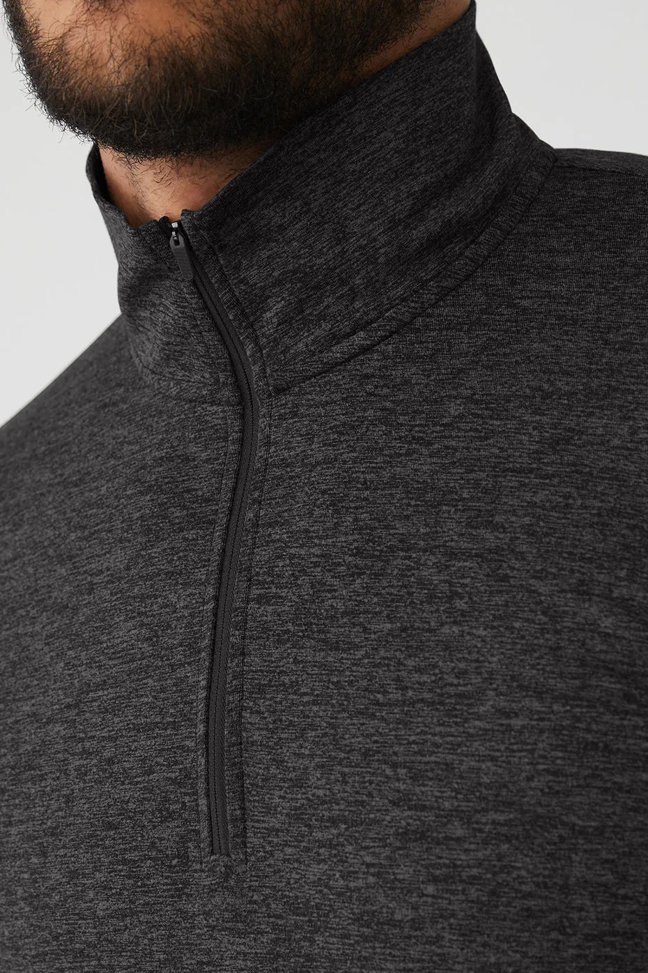 Conquer 1/4 Zip Reform Long Sleeve - Dark Heather Grey