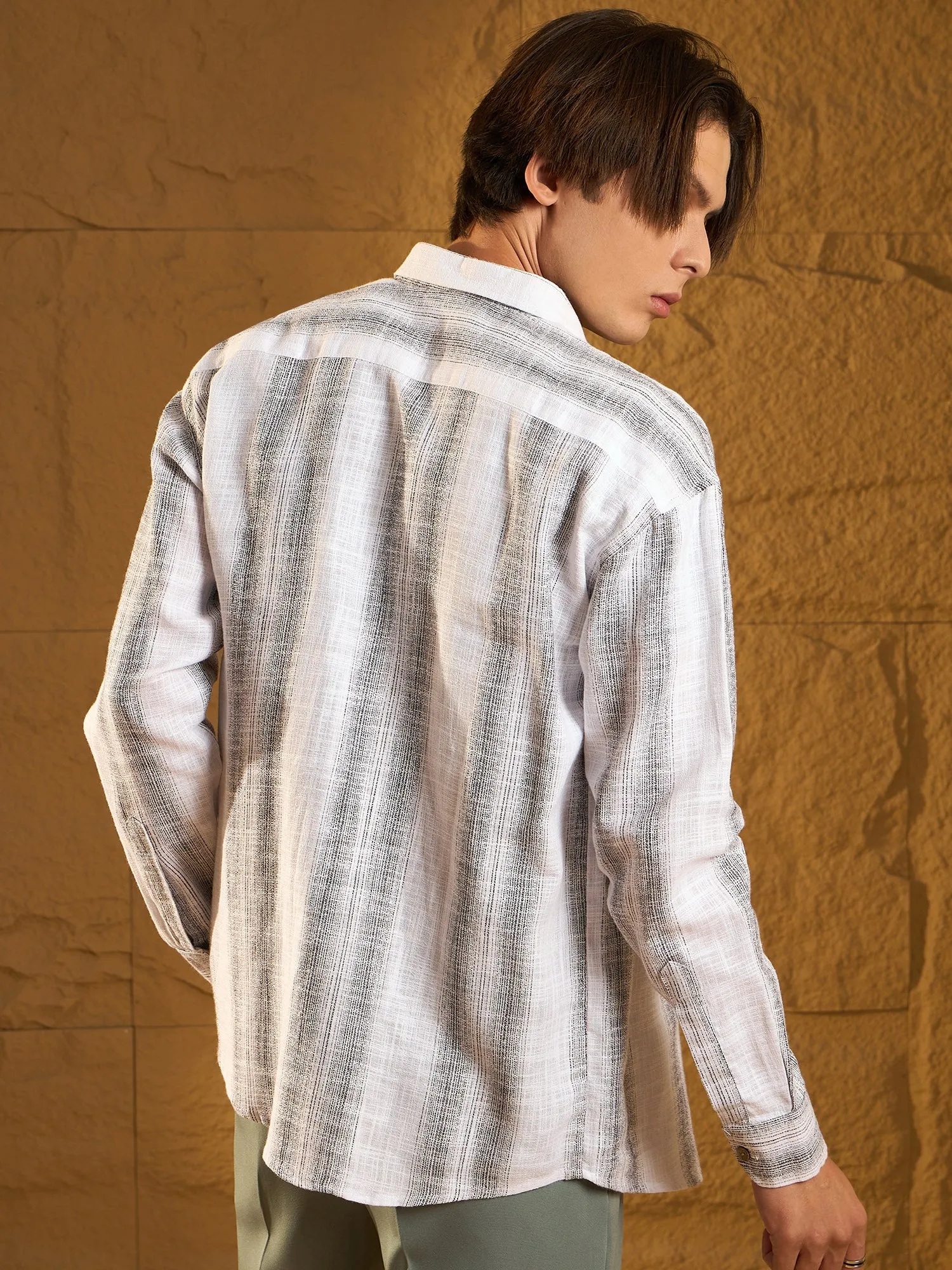 Drop Shoulder Oversized Checked Casual Shirt