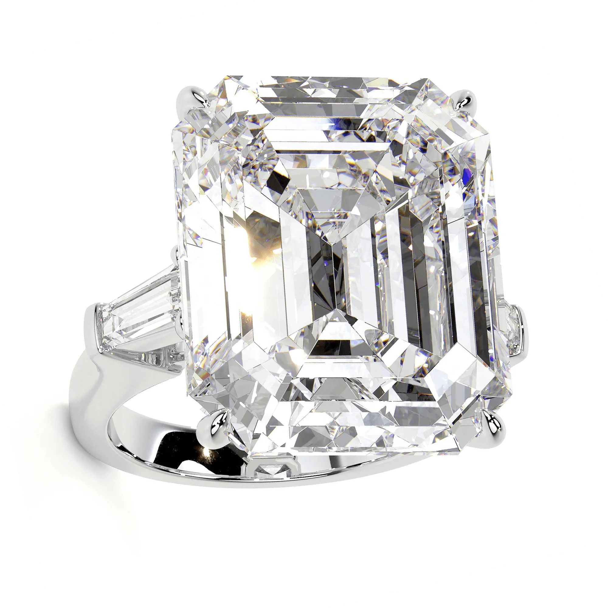 Emerald Cut Diamond Ring, 19 CT