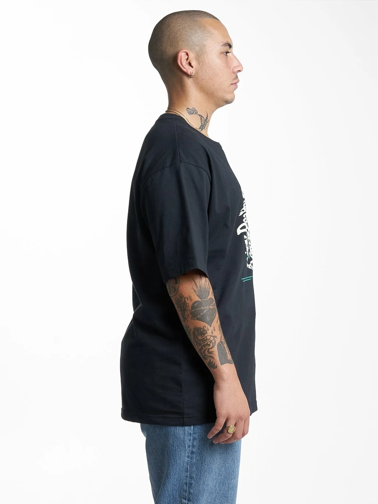 Enjoying Reality Oversize Fit Tee - Washed Black