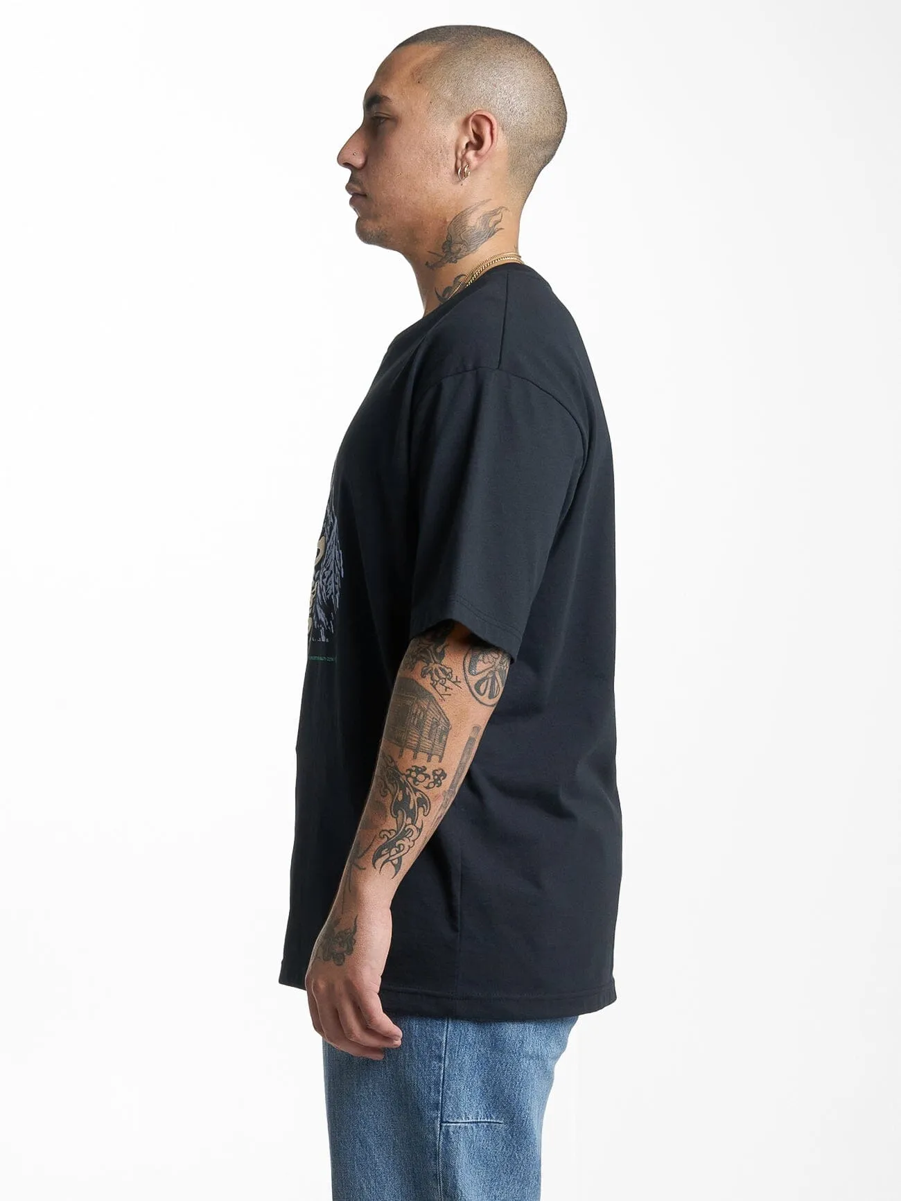 Enjoying Reality Oversize Fit Tee - Washed Black