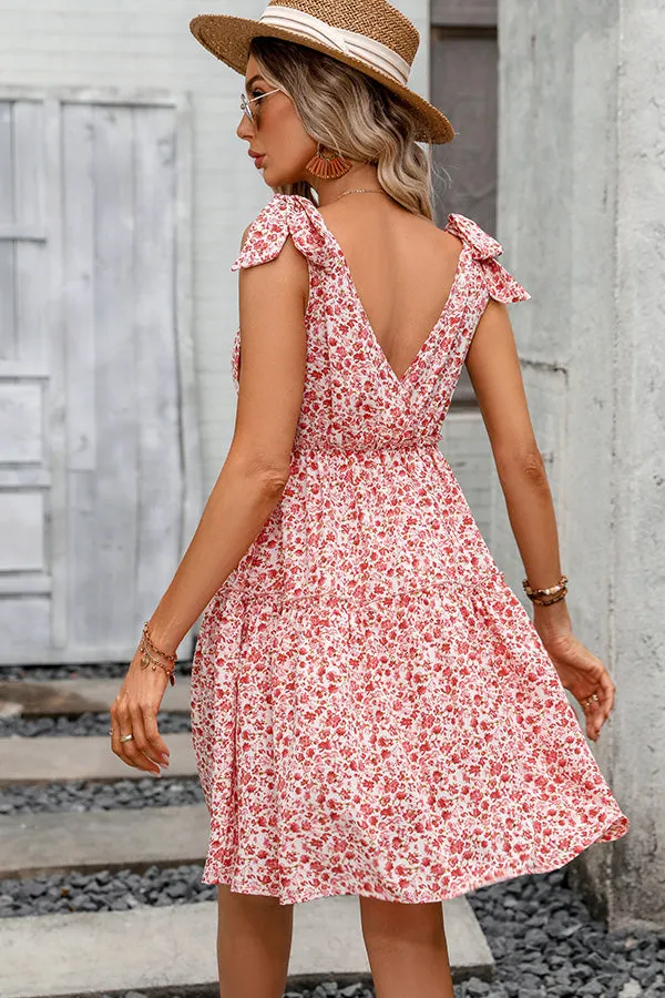 Fashion Print Halter Trendy Neck Sleeveless Casual Dress