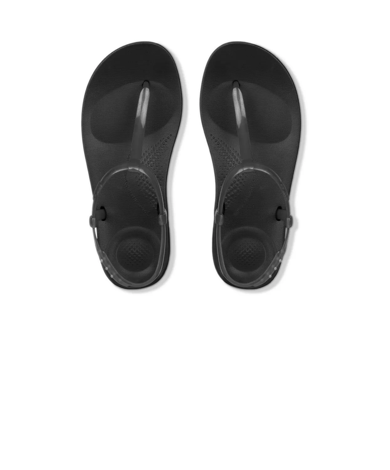 FitFlop iQushion Splash Pearlised Thongs Black