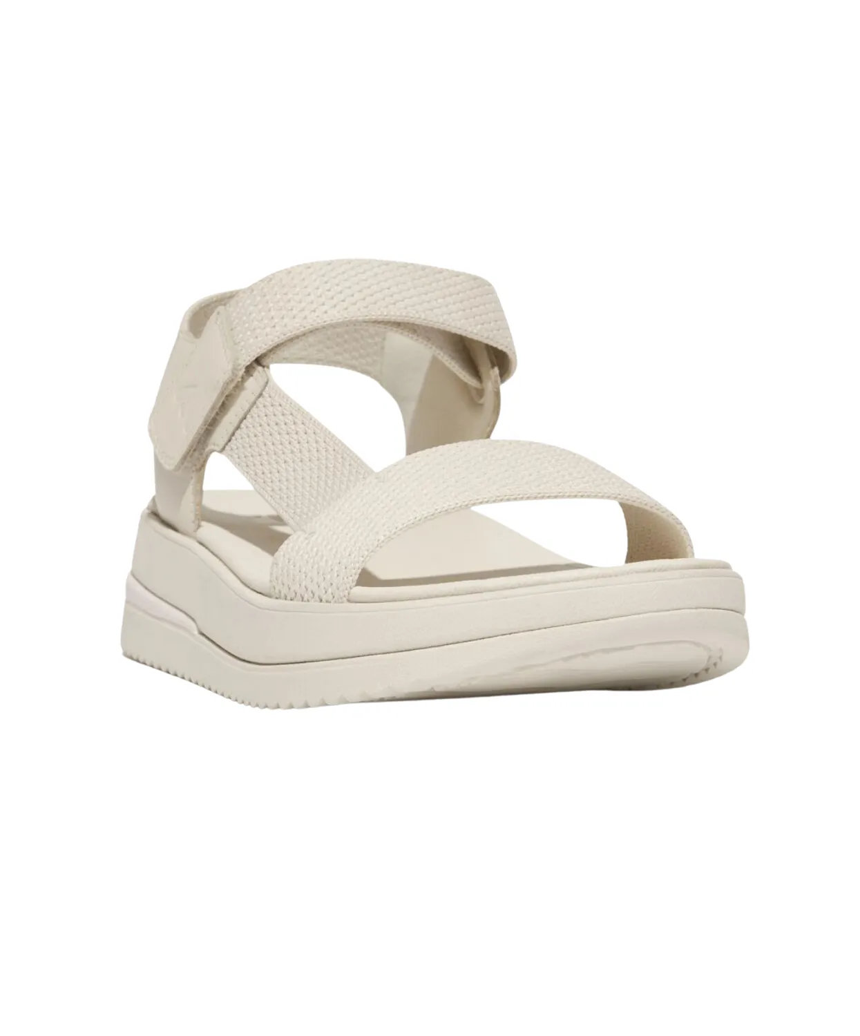 FitFlop Surff Two-Tone Webbing/Leather Paris Beige Back-Strap Sandals