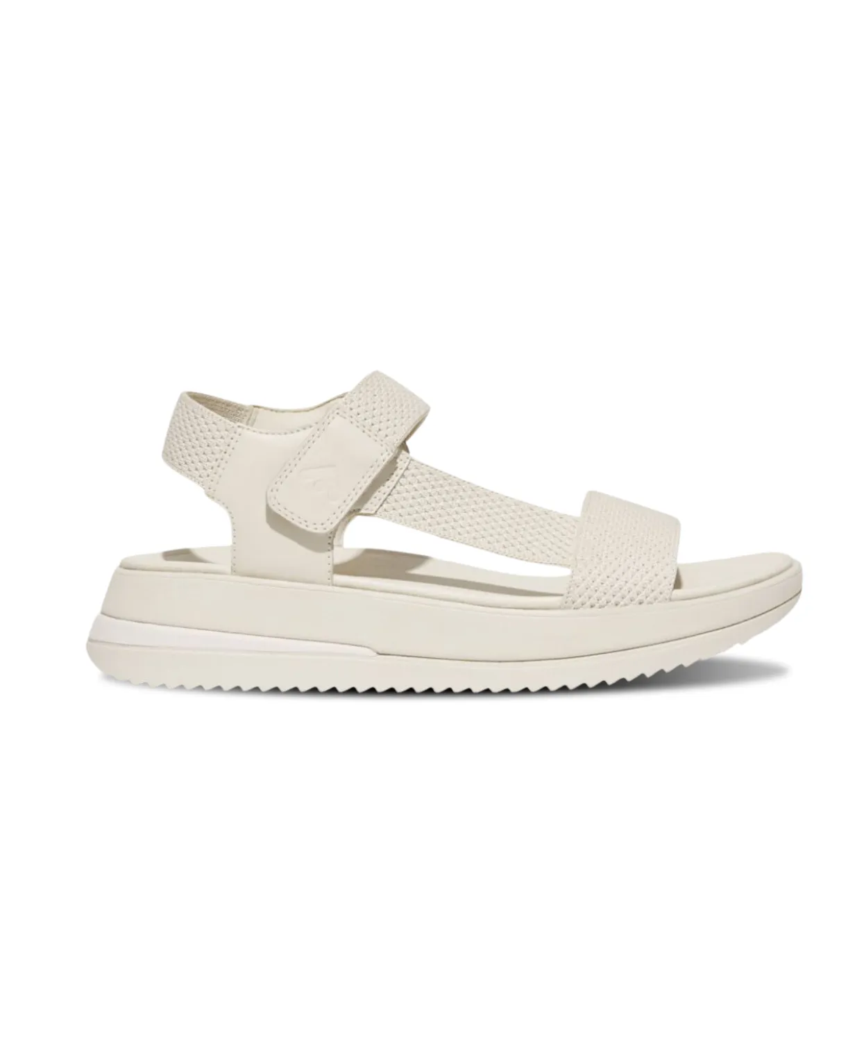 FitFlop Surff Two-Tone Webbing/Leather Paris Beige Back-Strap Sandals