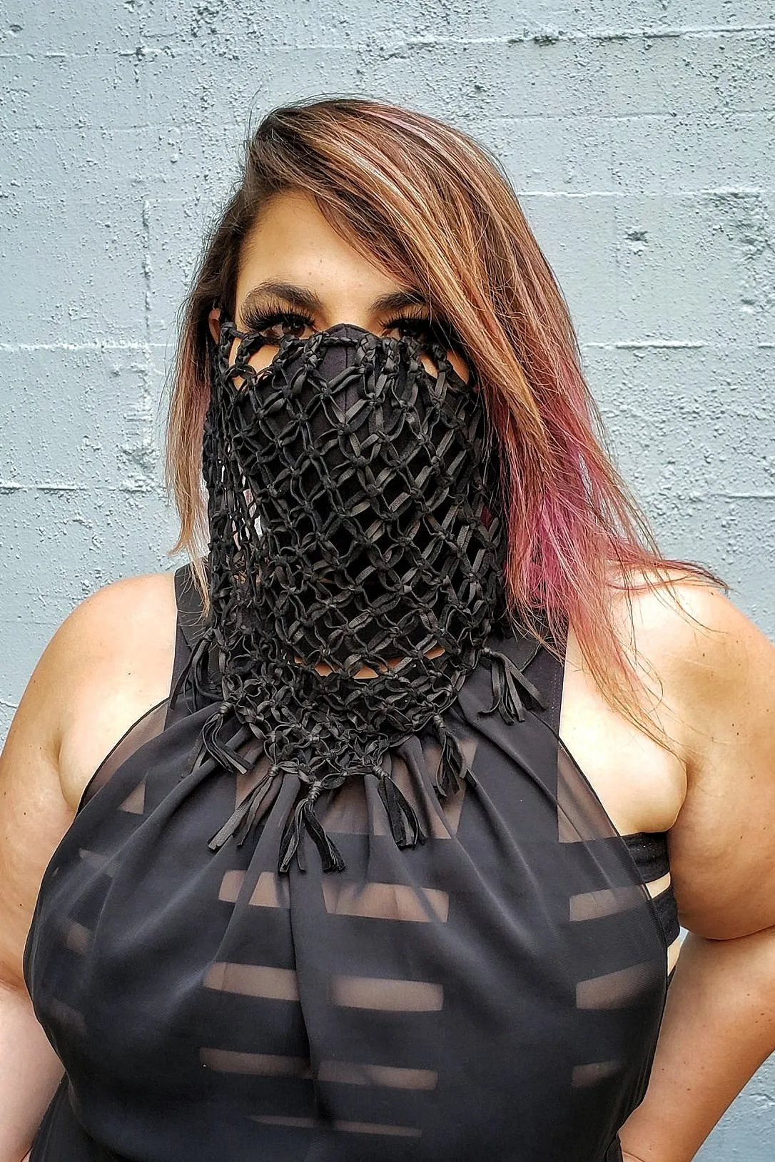 Five and Diamond Braided Leather Bandanna