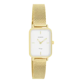 Gold coloured OOZOO watch with gold coloured metal mesh bracelet - C20352