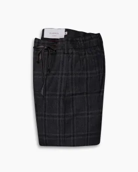 Grey Check Wool Casual Pant