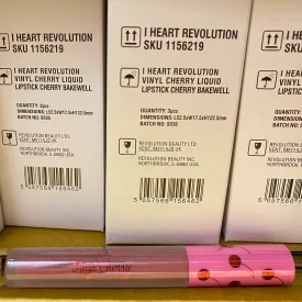 I Heart Revolution Vinyl Cherry Liquid Lipstick CHERRY BAKEWELL (72 Pcs Lot)