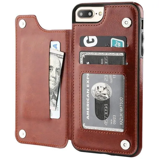 iphone Retro Flip PU Leather Case Various Models