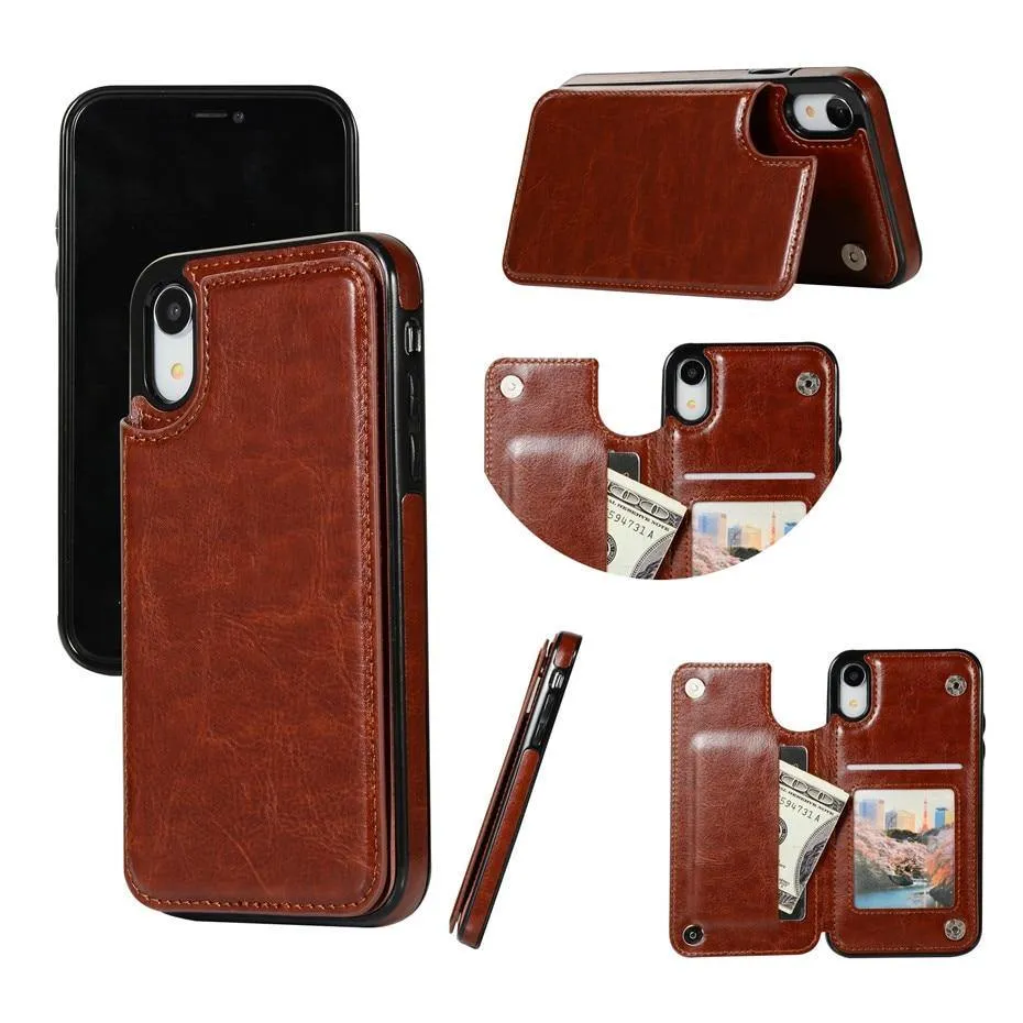 iphone Retro Flip PU Leather Case Various Models