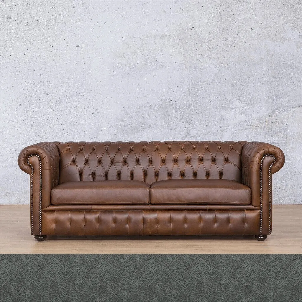 Kingston 3 Seater Leather Sofa