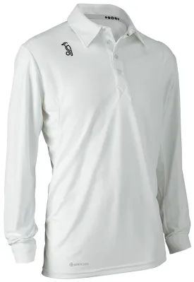 Kookaburra Pro Active Long Sleeve Cricket Shirt - White