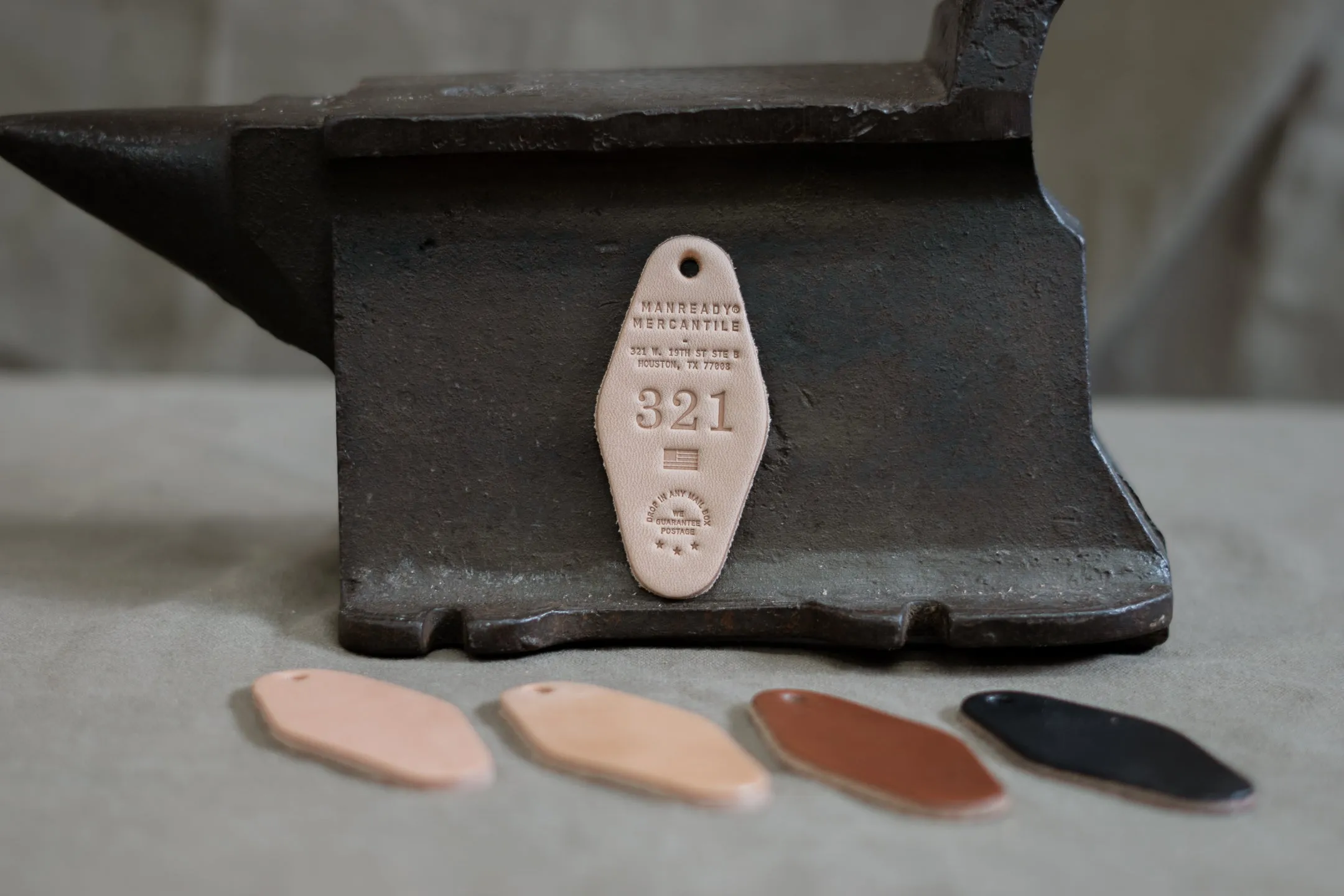 Leather Motel Key Tag | 321 | Manready Mercantile