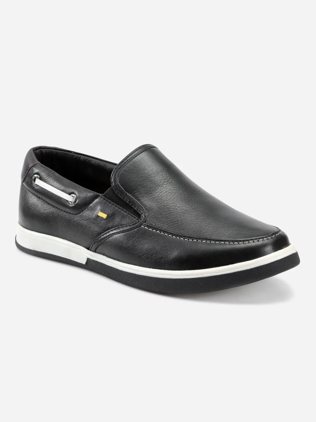 Men's Black Plain Toe Slip On Casual (ID3035)