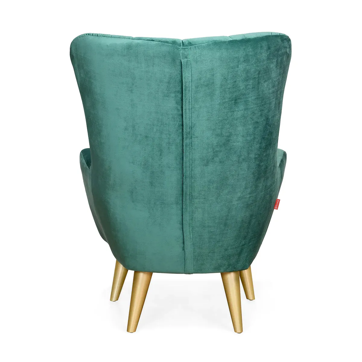 Nano Button-Tufted Wingback Chair In Green