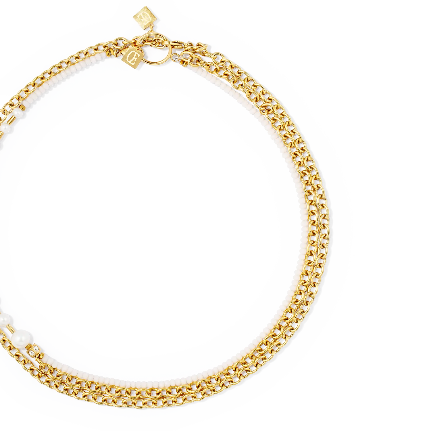 Necklace Chain & Pearl Fever white-gold