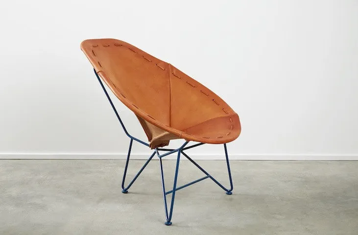 Saddle Leather Oval Chair