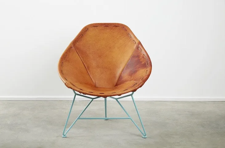 Saddle Leather Oval Chair