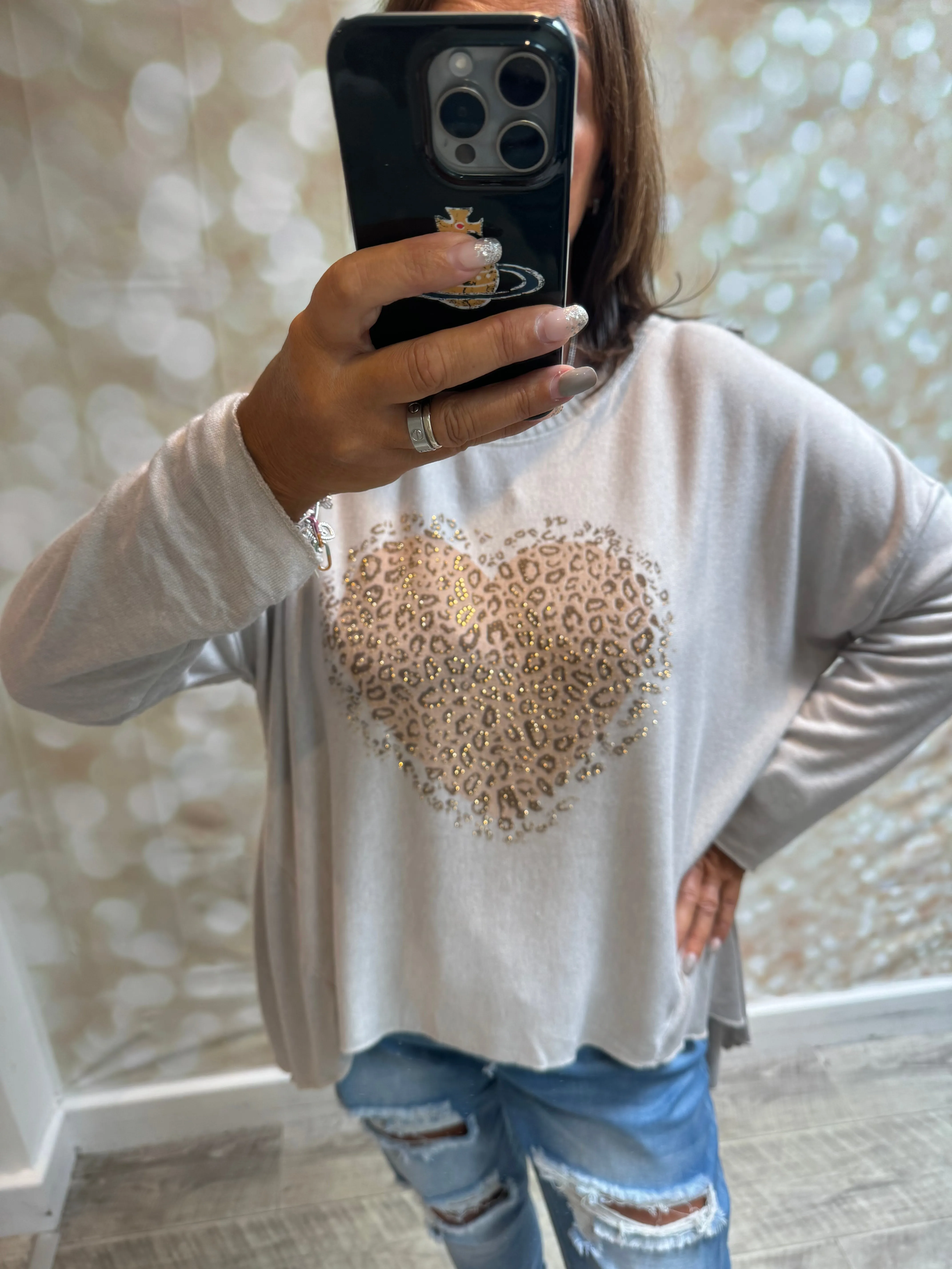 Soft touch heart Jumper