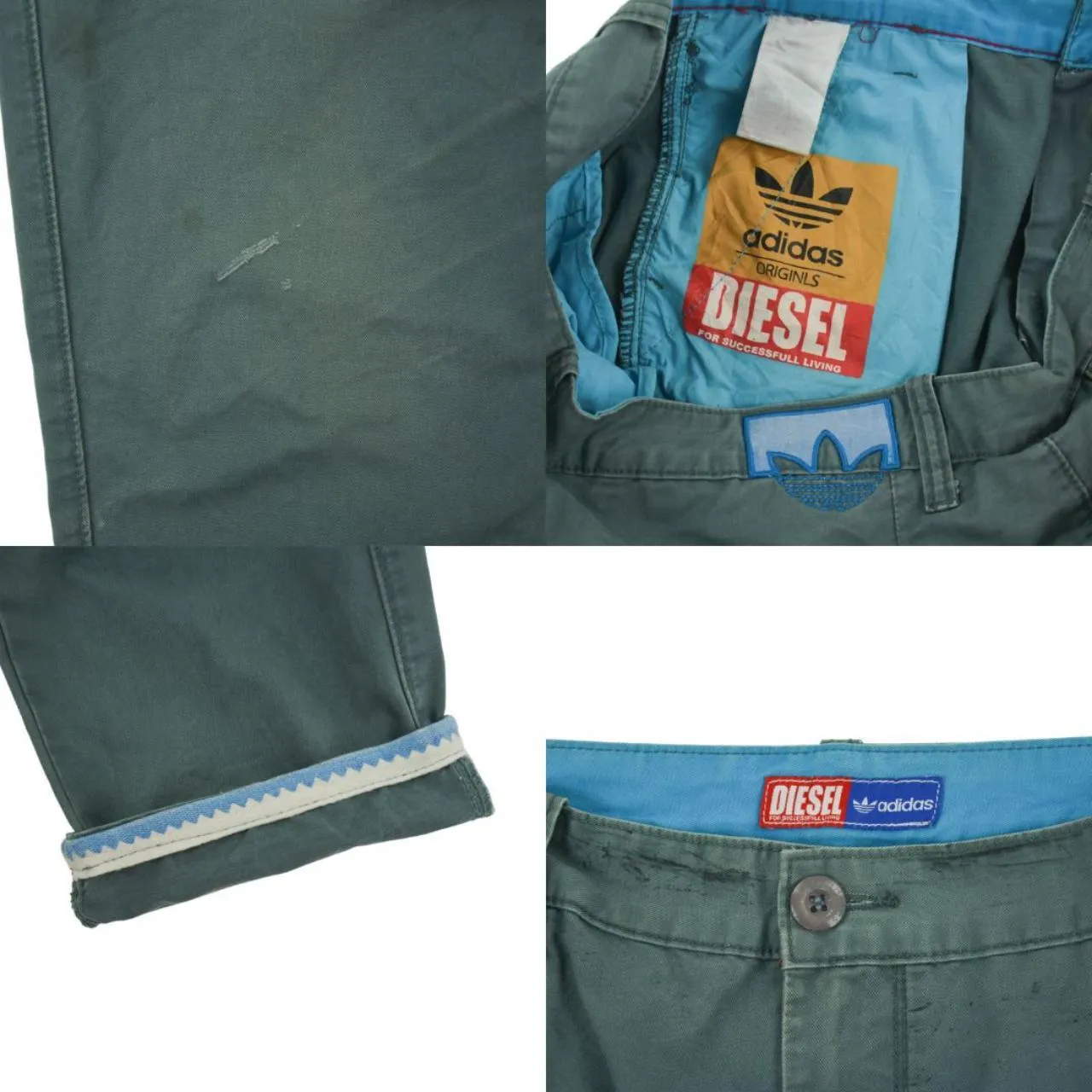 Vintage Adidas X Diesel Trousers Size W39