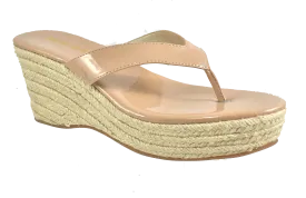 Womens's "Shoes n More" by J.LITVACK •Raffia Wedge•  Thong Platform Sandal